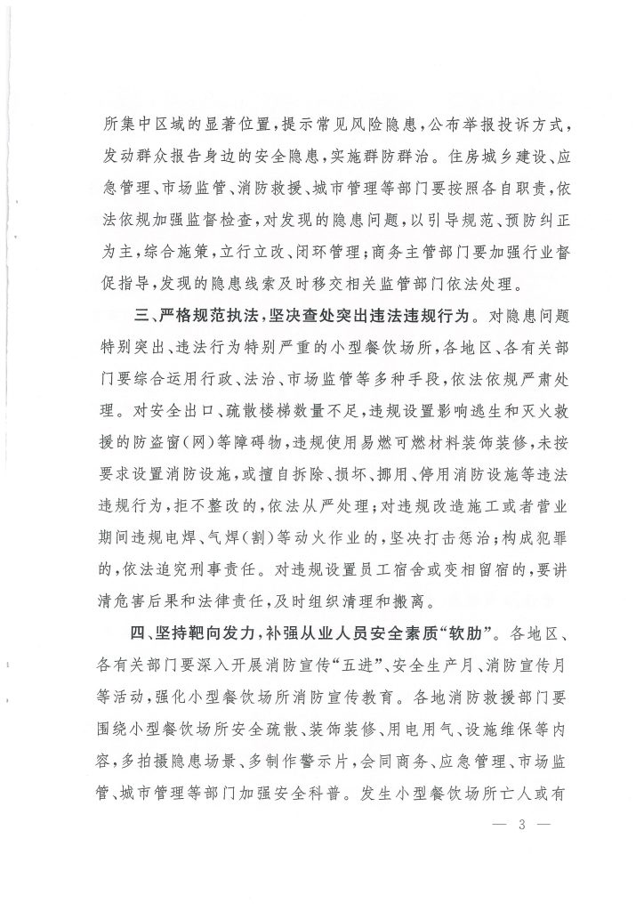 国务院安委会办公室关于坚决防范遏制小型餐饮场所群死群伤火灾事故的通知插图2